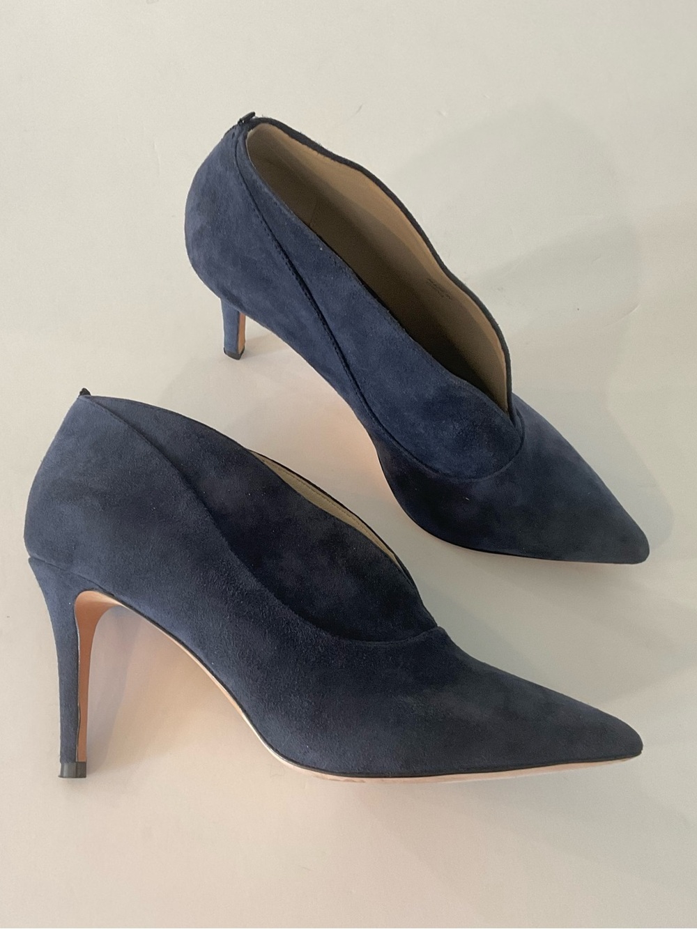BODEN Suede Pointed Toe  Heel  Booties in Blue Size EU 40